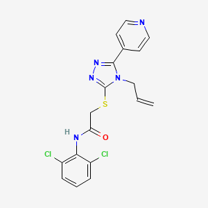 molecular formula C18H15Cl2N5OS B5325798 2-{[4-allyl-5-(4-pyridinyl)-4H-1,2,4-triazol-3-yl]thio}-N-(2,6-dichlorophenyl)acetamide 