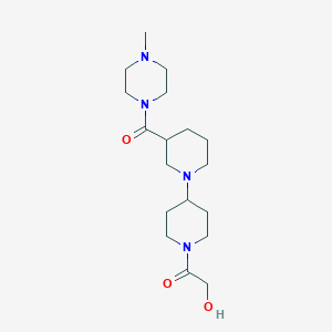 molecular formula C18H32N4O3 B5325817 2-{3-[(4-methylpiperazin-1-yl)carbonyl]-1,4'-bipiperidin-1'-yl}-2-oxoethanol 