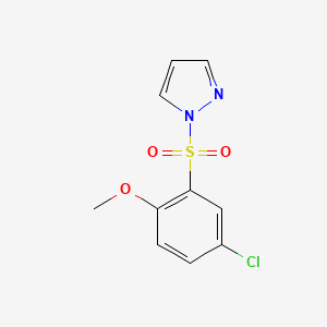 molecular formula C10H9ClN2O3S B5325833 1-[(5-chloro-2-methoxyphenyl)sulfonyl]-1H-pyrazole 