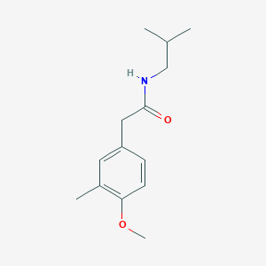 molecular formula C14H21NO2 B5325869 N-isobutyl-2-(4-methoxy-3-methylphenyl)acetamide 