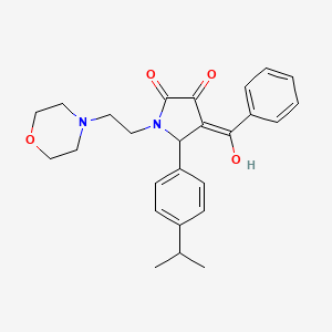 molecular formula C26H30N2O4 B5325876 4-benzoyl-3-hydroxy-5-(4-isopropylphenyl)-1-[2-(4-morpholinyl)ethyl]-1,5-dihydro-2H-pyrrol-2-one 