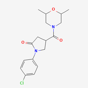 1-(4-chlorophenyl)-4-[(2,6-dimethyl-4-morpholinyl)carbonyl]-2-pyrrolidinone