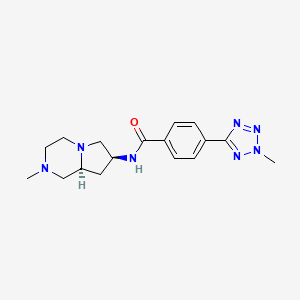 molecular formula C17H23N7O B5325883 N-[(7S,8aS)-2-methyloctahydropyrrolo[1,2-a]pyrazin-7-yl]-4-(2-methyl-2H-tetrazol-5-yl)benzamide 