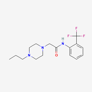 molecular formula C16H22F3N3O B5325905 2-(4-propyl-1-piperazinyl)-N-[2-(trifluoromethyl)phenyl]acetamide 