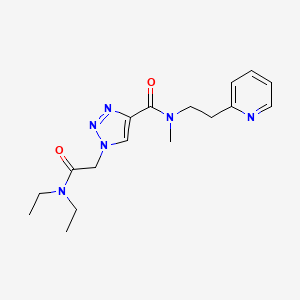 1-[2-(diethylamino)-2-oxoethyl]-N-methyl-N-[2-(2-pyridinyl)ethyl]-1H-1,2,3-triazole-4-carboxamide