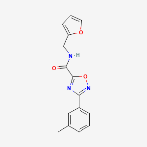 N-(2-furylmethyl)-3-(3-methylphenyl)-1,2,4-oxadiazole-5-carboxamide