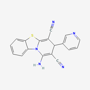 molecular formula C18H11N5S B5325918 1-amino-3-(3-pyridinyl)-3H-pyrido[2,1-b][1,3]benzothiazole-2,4-dicarbonitrile 