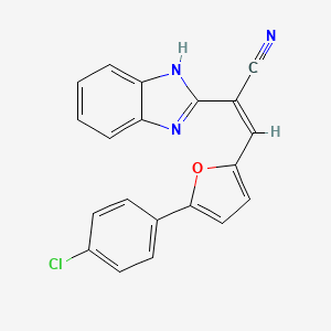 molecular formula C20H12ClN3O B5325926 2-(1H-benzimidazol-2-yl)-3-[5-(4-chlorophenyl)-2-furyl]acrylonitrile 