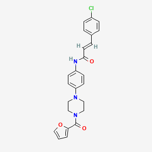 3-(4-chlorophenyl)-N-{4-[4-(2-furoyl)-1-piperazinyl]phenyl}acrylamide