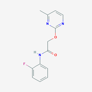 molecular formula C13H12FN3O2 B5325979 N-(2-fluorophenyl)-2-[(4-methyl-2-pyrimidinyl)oxy]acetamide 