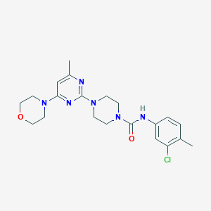 N-(3-chloro-4-methylphenyl)-4-[4-methyl-6-(4-morpholinyl)-2-pyrimidinyl]-1-piperazinecarboxamide