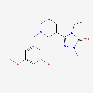 5-[1-(3,5-dimethoxybenzyl)piperidin-3-yl]-4-ethyl-2-methyl-2,4-dihydro-3H-1,2,4-triazol-3-one