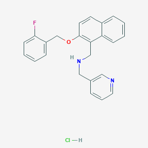 molecular formula C24H22ClFN2O B5326021 ({2-[(2-fluorobenzyl)oxy]-1-naphthyl}methyl)(3-pyridinylmethyl)amine hydrochloride 