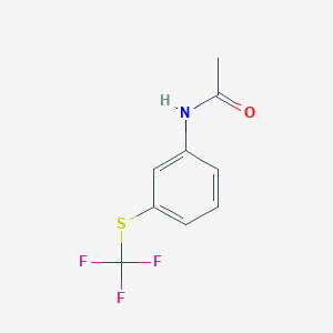 molecular formula C9H8F3NOS B5326047 N-{3-[(trifluoromethyl)thio]phenyl}acetamide 