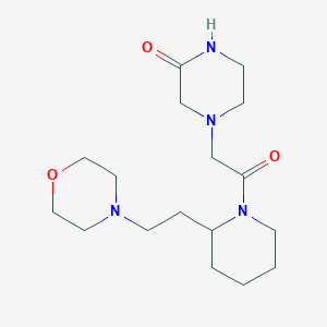 4-{2-[2-(2-morpholin-4-ylethyl)piperidin-1-yl]-2-oxoethyl}piperazin-2-one