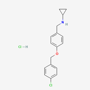 molecular formula C17H19Cl2NO B5326053 N-{4-[(4-chlorobenzyl)oxy]benzyl}cyclopropanamine hydrochloride 