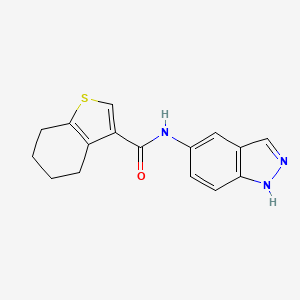 molecular formula C16H15N3OS B5326054 N-1H-indazol-5-yl-4,5,6,7-tetrahydro-1-benzothiophene-3-carboxamide 