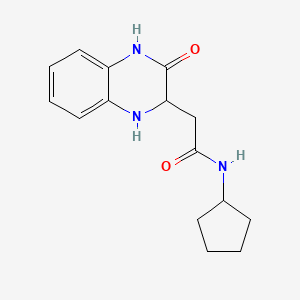 molecular formula C15H19N3O2 B5326060 N-cyclopentyl-2-(3-oxo-1,2,3,4-tetrahydro-2-quinoxalinyl)acetamide 