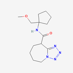 molecular formula C14H23N5O2 B5326074 N-[1-(methoxymethyl)cyclopentyl]-6,7,8,9-tetrahydro-5H-tetrazolo[1,5-a]azepine-9-carboxamide 