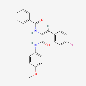 molecular formula C23H19FN2O3 B5326083 N-(2-(4-fluorophenyl)-1-{[(4-methoxyphenyl)amino]carbonyl}vinyl)benzamide 