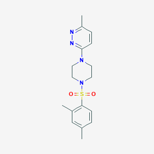 molecular formula C17H22N4O2S B5326107 3-{4-[(2,4-dimethylphenyl)sulfonyl]-1-piperazinyl}-6-methylpyridazine 