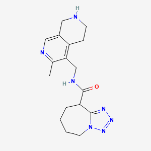 N-[(3-methyl-5,6,7,8-tetrahydro-2,7-naphthyridin-4-yl)methyl]-6,7,8,9-tetrahydro-5H-tetrazolo[1,5-a]azepine-9-carboxamide