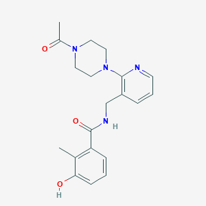 N-{[2-(4-acetylpiperazin-1-yl)pyridin-3-yl]methyl}-3-hydroxy-2-methylbenzamide