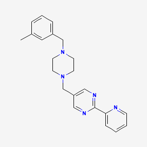 5-{[4-(3-methylbenzyl)-1-piperazinyl]methyl}-2-(2-pyridinyl)pyrimidine