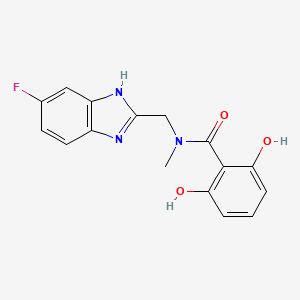 N-[(6-fluoro-1H-benzimidazol-2-yl)methyl]-2,6-dihydroxy-N-methylbenzamide