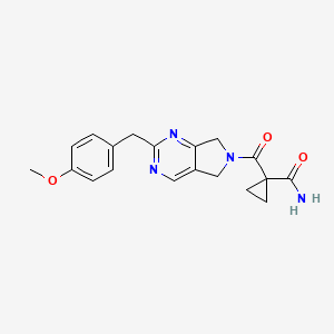 1-{[2-(4-methoxybenzyl)-5,7-dihydro-6H-pyrrolo[3,4-d]pyrimidin-6-yl]carbonyl}cyclopropanecarboxamide