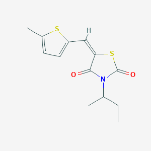 molecular formula C13H15NO2S2 B5326173 3-sec-butyl-5-[(5-methyl-2-thienyl)methylene]-1,3-thiazolidine-2,4-dione 