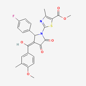 methyl 2-[2-(4-fluorophenyl)-4-hydroxy-3-(4-methoxy-3-methylbenzoyl)-5-oxo-2,5-dihydro-1H-pyrrol-1-yl]-4-methyl-1,3-thiazole-5-carboxylate