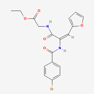 ethyl N-[2-[(4-bromobenzoyl)amino]-3-(2-furyl)acryloyl]glycinate