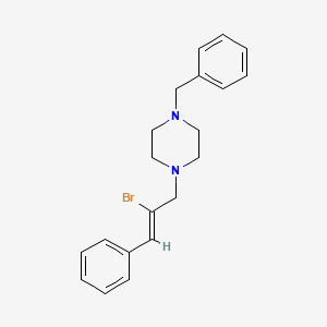 molecular formula C20H23BrN2 B5326205 1-benzyl-4-(2-bromo-3-phenyl-2-propen-1-yl)piperazine 