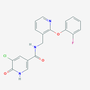 molecular formula C18H13ClFN3O3 B5326232 5-chloro-N-{[2-(2-fluorophenoxy)pyridin-3-yl]methyl}-6-oxo-1,6-dihydropyridine-3-carboxamide 