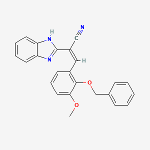 molecular formula C24H19N3O2 B5326246 2-(1H-benzimidazol-2-yl)-3-[2-(benzyloxy)-3-methoxyphenyl]acrylonitrile 