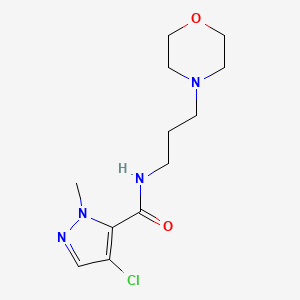 molecular formula C12H19ClN4O2 B5326253 4-chloro-1-methyl-N-[3-(4-morpholinyl)propyl]-1H-pyrazole-5-carboxamide 