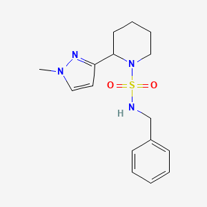 molecular formula C16H22N4O2S B5326264 N-benzyl-2-(1-methyl-1H-pyrazol-3-yl)piperidine-1-sulfonamide 