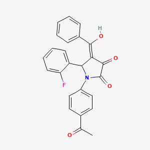 1-(4-acetylphenyl)-4-benzoyl-5-(2-fluorophenyl)-3-hydroxy-1,5-dihydro-2H-pyrrol-2-one