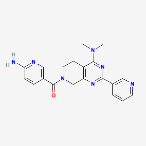 molecular formula C20H21N7O B5326335 7-[(6-aminopyridin-3-yl)carbonyl]-N,N-dimethyl-2-pyridin-3-yl-5,6,7,8-tetrahydropyrido[3,4-d]pyrimidin-4-amine 