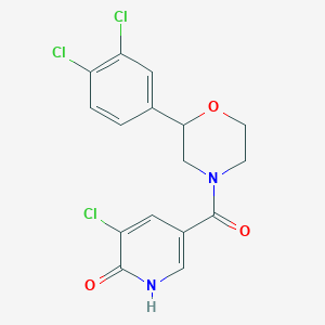 3-chloro-5-{[2-(3,4-dichlorophenyl)morpholin-4-yl]carbonyl}pyridin-2(1H)-one