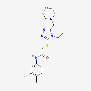 N-(3-chloro-4-methylphenyl)-2-{[4-ethyl-5-(morpholin-4-ylmethyl)-4H-1,2,4-triazol-3-yl]thio}acetamide