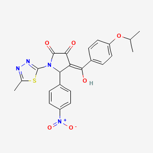 3-hydroxy-4-(4-isopropoxybenzoyl)-1-(5-methyl-1,3,4-thiadiazol-2-yl)-5-(4-nitrophenyl)-1,5-dihydro-2H-pyrrol-2-one