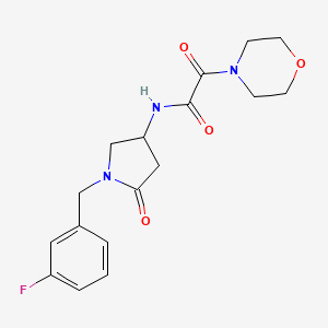 N-[1-(3-fluorobenzyl)-5-oxopyrrolidin-3-yl]-2-morpholin-4-yl-2-oxoacetamide