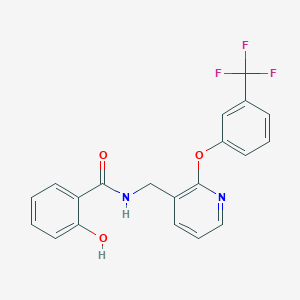 2-hydroxy-N-({2-[3-(trifluoromethyl)phenoxy]pyridin-3-yl}methyl)benzamide