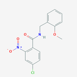 molecular formula C15H13ClN2O4 B5326422 4-chloro-N-(2-methoxybenzyl)-2-nitrobenzamide 