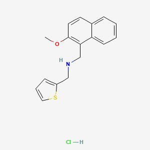 molecular formula C17H18ClNOS B5326446 [(2-methoxy-1-naphthyl)methyl](2-thienylmethyl)amine hydrochloride 