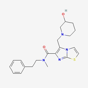 5-[(3-hydroxypiperidin-1-yl)methyl]-N-methyl-N-(2-phenylethyl)imidazo[2,1-b][1,3]thiazole-6-carboxamide