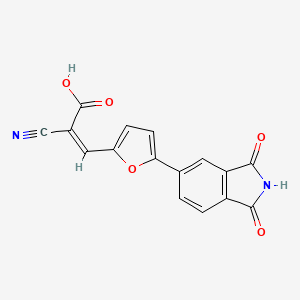 2-cyano-3-[5-(1,3-dioxo-2,3-dihydro-1H-isoindol-5-yl)-2-furyl]acrylic acid