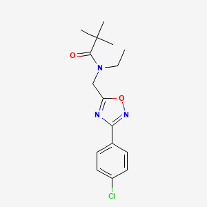 N-{[3-(4-chlorophenyl)-1,2,4-oxadiazol-5-yl]methyl}-N-ethyl-2,2-dimethylpropanamide